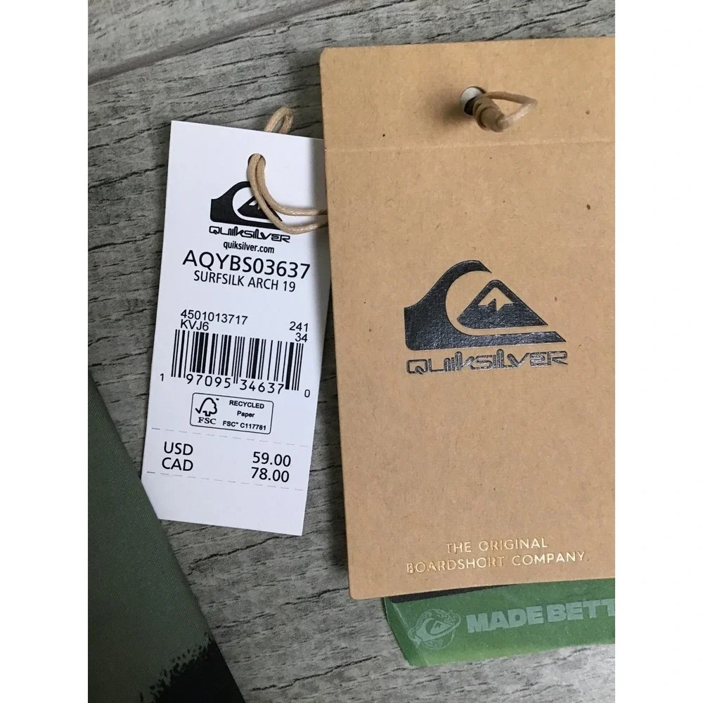 Quicksilver Men's Black Surfsilk Arch 19